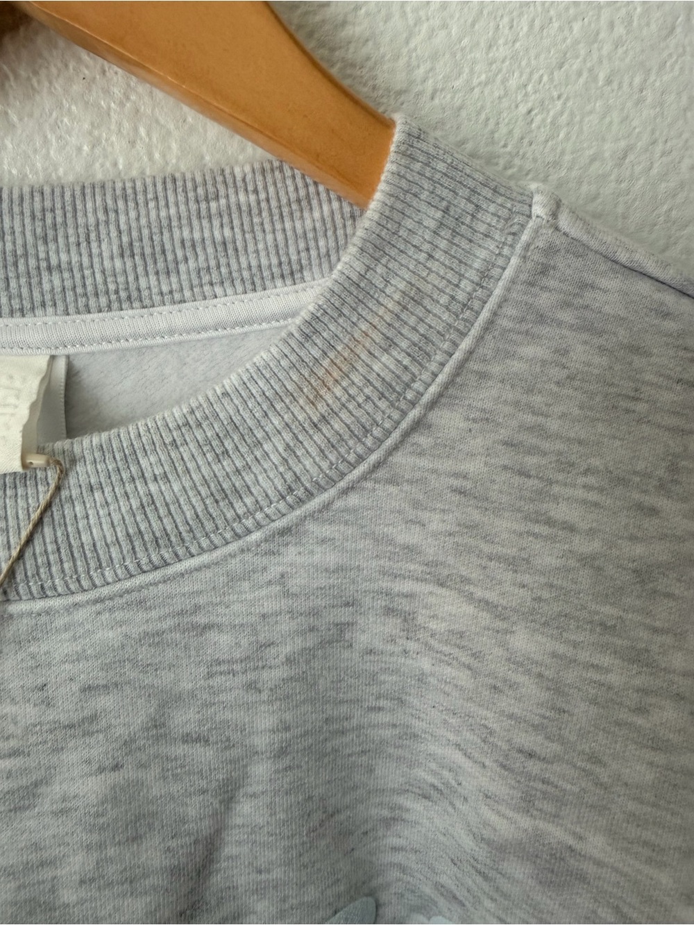 SKIMS COTTON FLEECE
CLASSIC CREW SWEATSHIRT LIGHT HEATHER GRAY DENVER SIZE SMALL - Picture 5 of 6